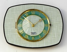 NEW 26cm Retro Style Wall Clock - Mid Century Vintage French Green Formica Gift