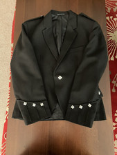 BLACK ARGYLE KILT JACKET PURE