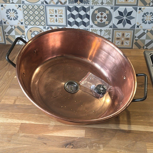 Handmade copper sink ideal - , for