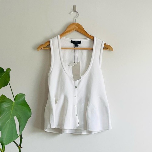 Zara white knit peplum top - white,