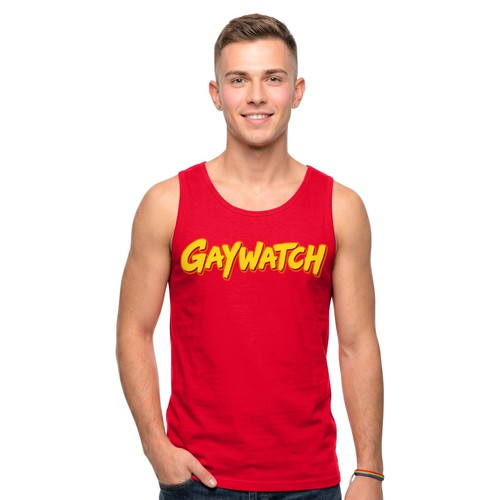 Gaywatch vest tank top funny - gaywatch,