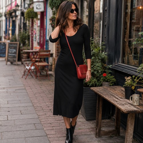 Sarah pacini black midi dress - pacini,