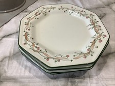 4 x Johnson Bros Octagonal Eternal Beau Dinner Plates 10” Floral Design Spares