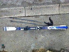 Salmon Storm L170 Spaceframe X-Wing Skis with Salomon Bindings 610 and Poles