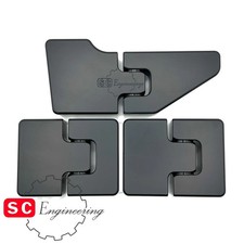 Land Rover Defender Rear Door Hinges CNC Aluminium Graphite Black (Version 1)