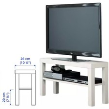 TV Table Stand Storage Shelf Bedroom Living Room Bench Modern White 90x26x45cm