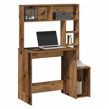 Desk with Shelves Old Wood
