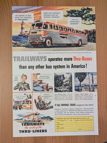 Vintage 1950 trailways - vintage,