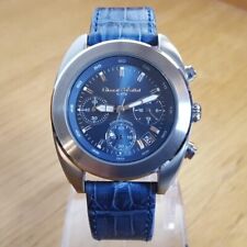 Mens Blue Leather Gianni Sabatini 100m w/r Chronograph Luxury Sports Watch