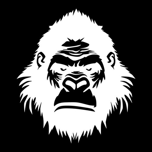Silverback gorilla head vinyl - gorilla,