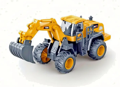 Large excavator with working - with,