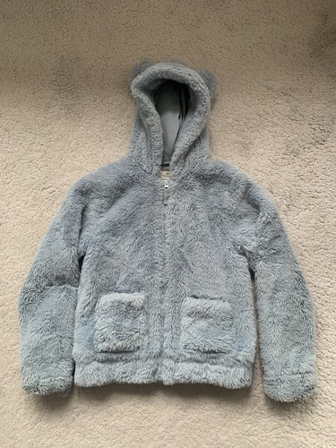 Blue fluffy faux - blue,