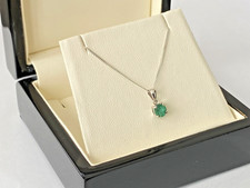 9ct Gold Real Emerald Necklace
