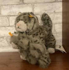 Steiff Grey Cat And Kitten Mizzy & Baby Mizzy MINT All Tags