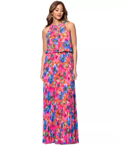 Xscape chiffon gown pleated - xscape,
