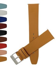 Swappable Quick Release Leather Watch Band for Skagen, Pushpin Fit, 12mm - 22mm