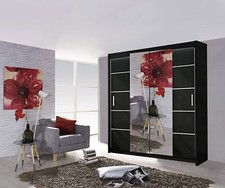Oslo Black Modern Mirror