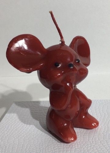 Wax mouse candle figurine - wax,