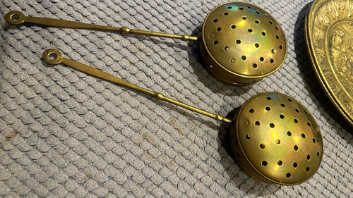 Pair vintage brass - of,