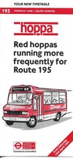 LONDON BUSES - CENTREWEST ROUTE 195 NEW TIMETABLE - APR 1991