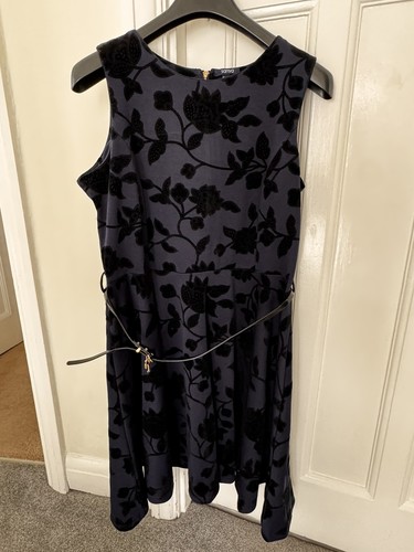 Knee length navy dress - knee, size