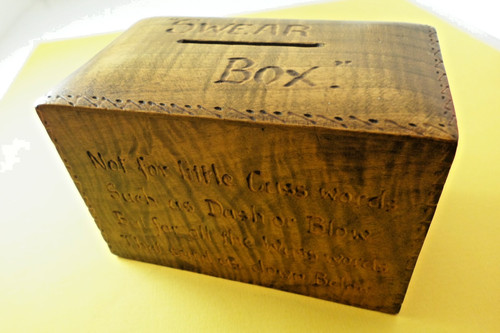 Quirky antique wooden swear - antique,,