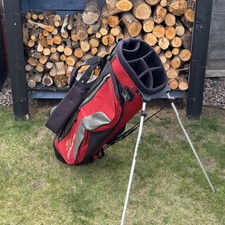 Cobra Golf Carry Stand Bag Red with Straps Excellent Condition!