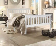 Solid 4ft Wooden Bed Frame Without Mattress Small Double Pine Wood Furniture UK.