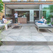 39 BRADSTONE MODE PROFILED SILVER GREY  PORCELAIN TILES 895X445mm  DEL INC 23566