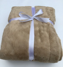 SALE - 2 for £15 - Argos Luxury Throws 160x 130cm Faux Fur Warm Fleece -Neutral