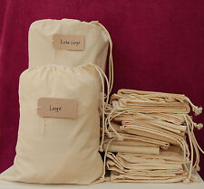 100% Calico Plain Santa Sack for Presents,Gifts Christmas  Xmas drawstring bags