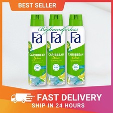 FA CARIBBEAN WAVE DEODORANT LEMON %0 ALCOHOL. ALUMINIUM  150ml X 3