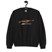Premium Sweatshirt For Corvette Z06 2023 Orange Car Owners Birthday Gift