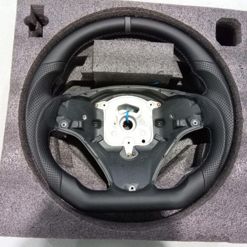 Full leather flat - leather, steering