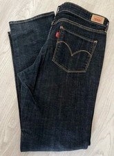 Levi's Womens Demi Curve Straight Leg Jeans W33 L32 Never Worn In Blue