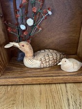 carved ducks by Orville Flater