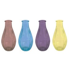 Vintage Fluted Glass Bud Vase