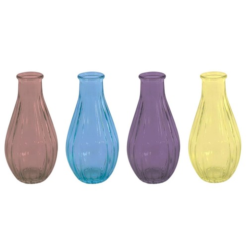 Vintage fluted glass - glass, vase