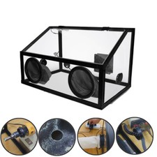 5 MM Dust Box Enclosed Dust Box For Grinding Acrylic Polisher Cage with LED Fan