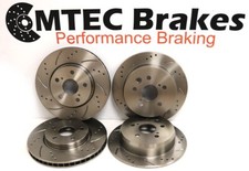 E30 320i 325i Drilled Grooved Brake Discs Front Rear