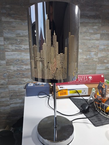 Chrome new york skyline lamp - york,