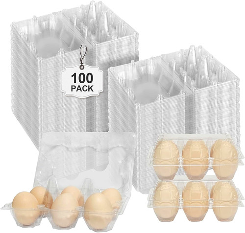 100 egg box plastic boxes - 100,