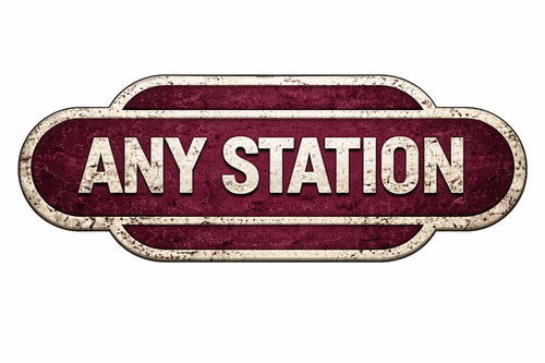Railway totem distressed - railway,