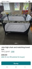 Joie travel cot full - full, bundle