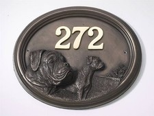 Bronze finish boxer dog - finish,