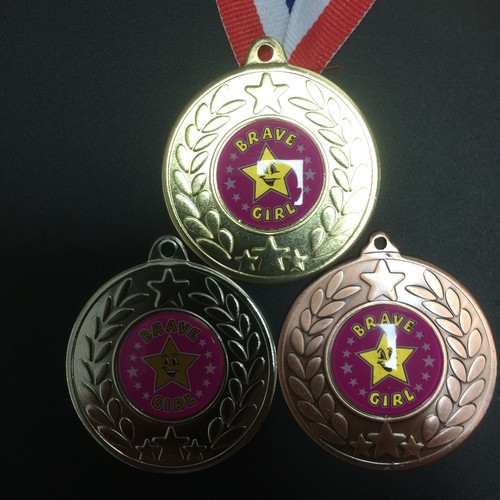 Brave girl medal ribbon - girl,