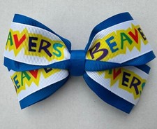Beavers Logo Uniform Scouts Scouting Boutique Hair Bow Grosgrain Ribbon