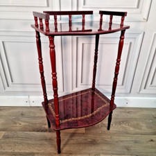 Antique Style Turned Wooden Whatnot Shelves Table Telephone Plant Stand What Not