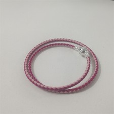 Bracelet 16.1 Ster Pandora Double Woven Pink Leather