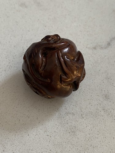 Carved japanese ojime netsuke - japanese,